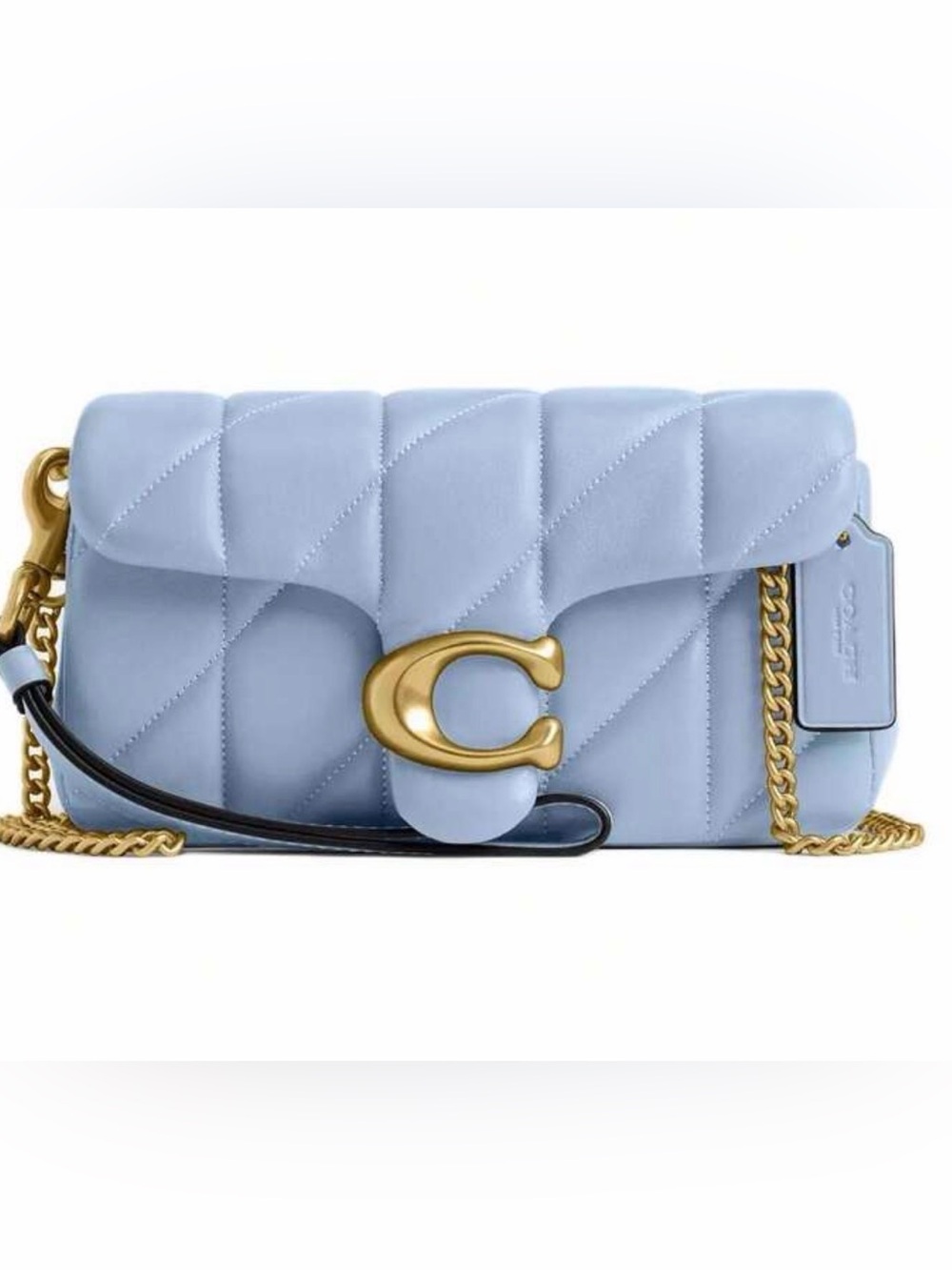 NWT Coach Quilted Tabby Shoulder Bag 20 - Bluebell Light Blue